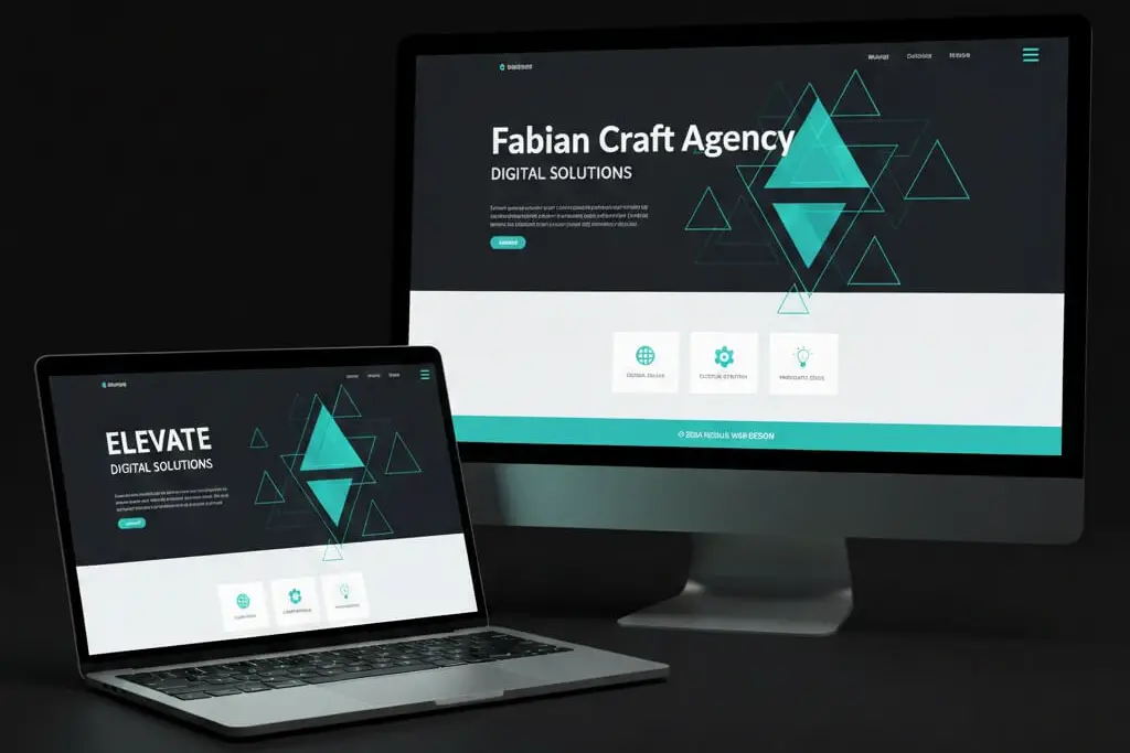 Custom web design mockup for business website in Ahmedabad